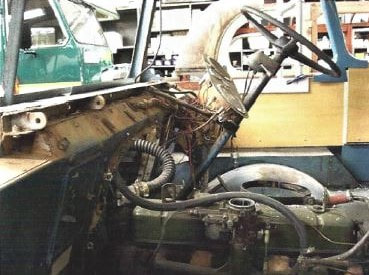 Austin school bus rebuild engine and dash 2