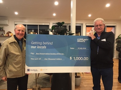 BPSWA volunteers receiving the Stockland Whiteman Edge Community Grant for SBS15 restoration