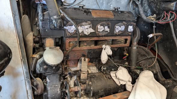 Repairs to the Leyland Lion engine